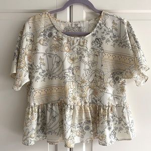 Aritzia Babaton peplum top